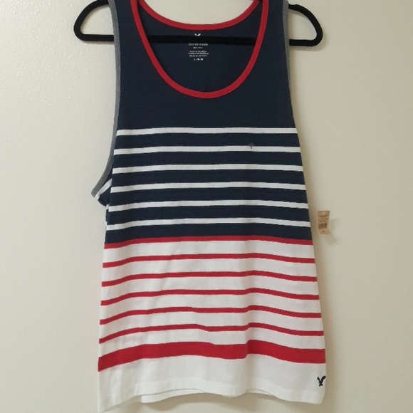 American Eagle Outfitters Other - NWT AEO mens tank top striped red white and blue